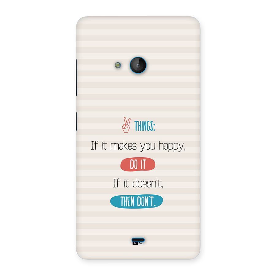 Think Then Back Case for Lumia 540