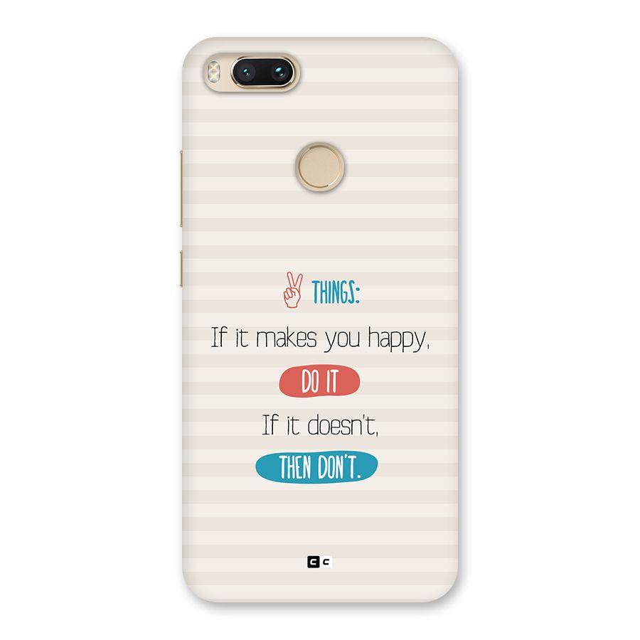 Think Then Back Case for Mi A1
