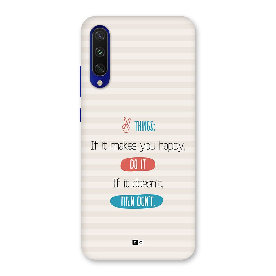 Think Then Back Case for Mi A3
