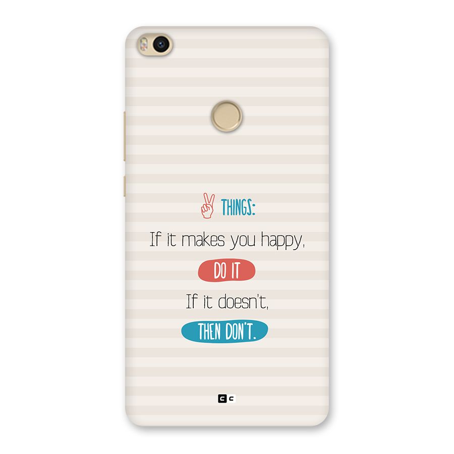 Think Then Back Case for Mi Max 2