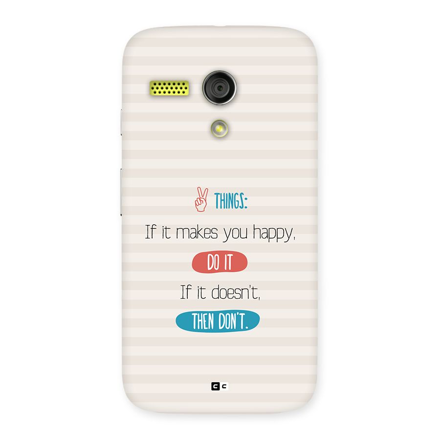 Think Then Back Case for Moto G