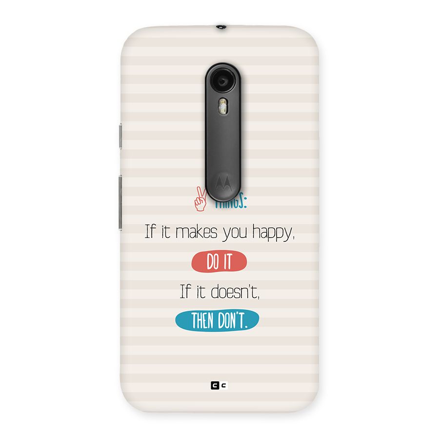 Think Then Back Case for Moto G3