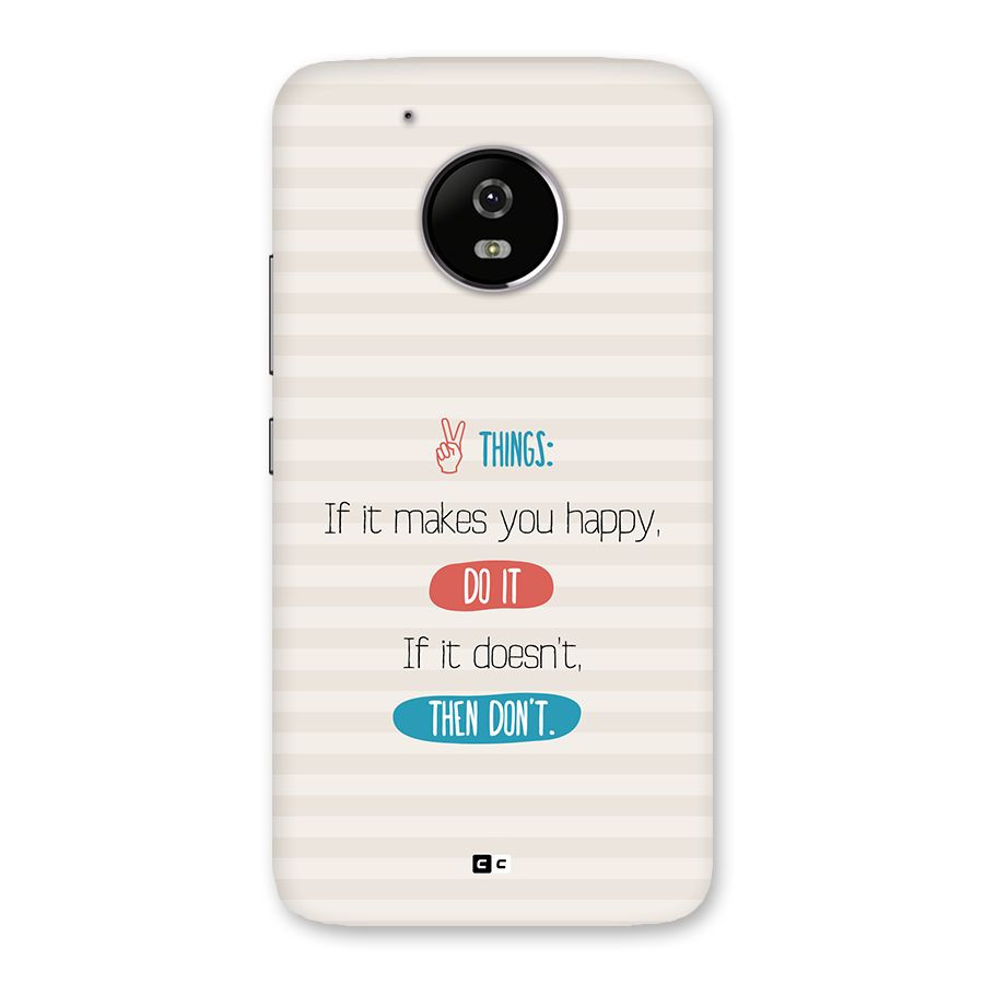 Think Then Back Case for Moto G5