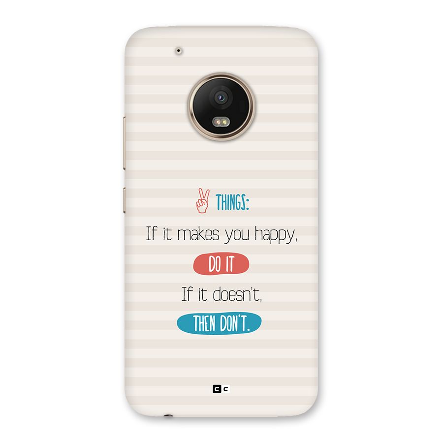 Think Then Back Case for Moto G5 Plus