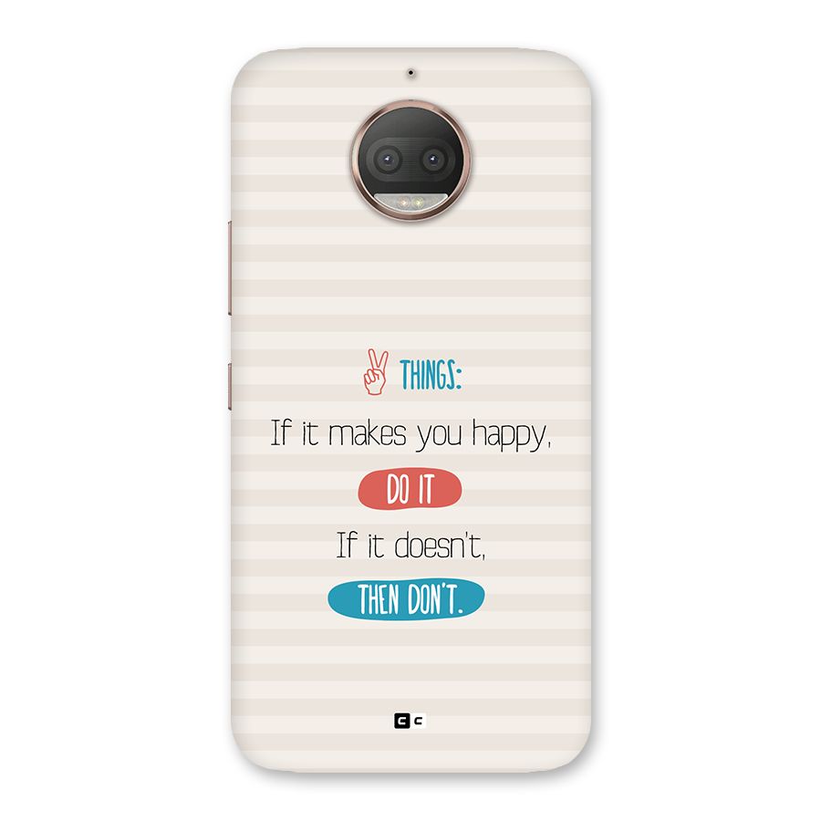 Think Then Back Case for Moto G5s Plus