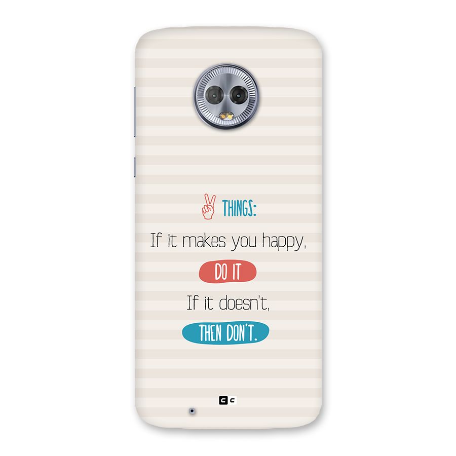 Think Then Back Case for Moto G6