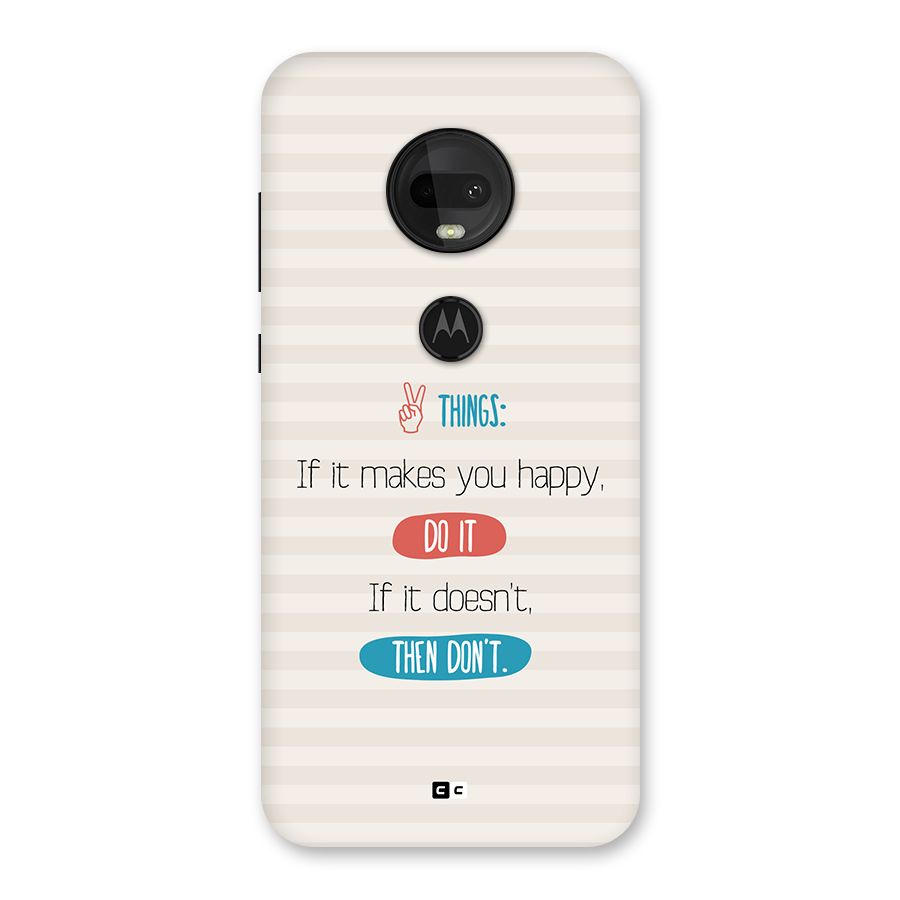 Think Then Back Case for Moto G7