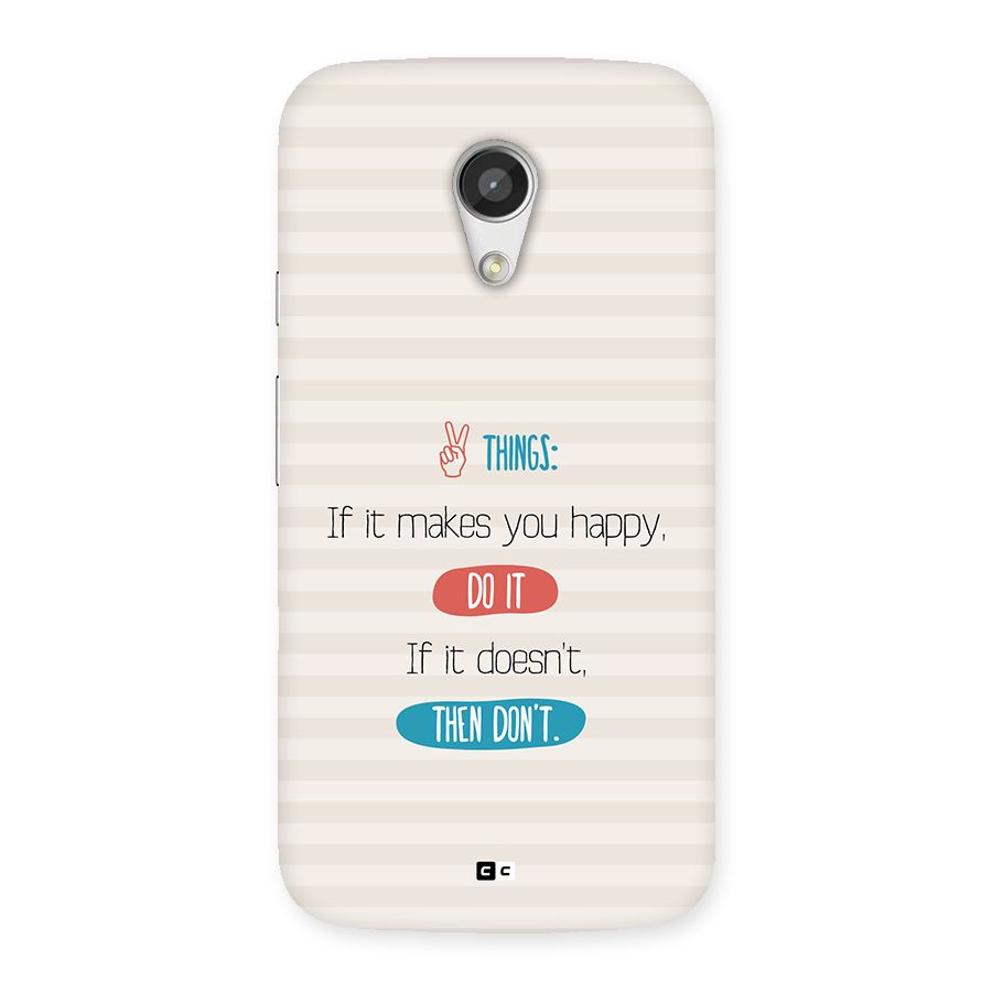 Think Then Back Case for Moto G 2nd Gen