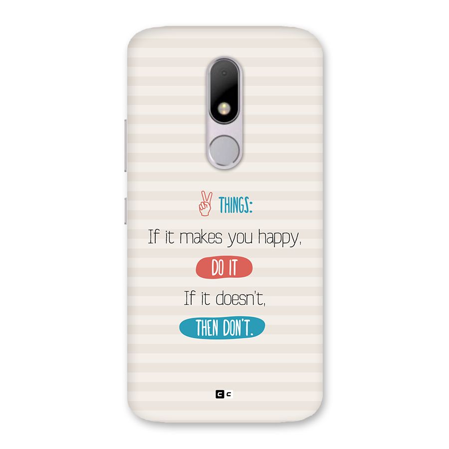 Think Then Back Case for Moto M