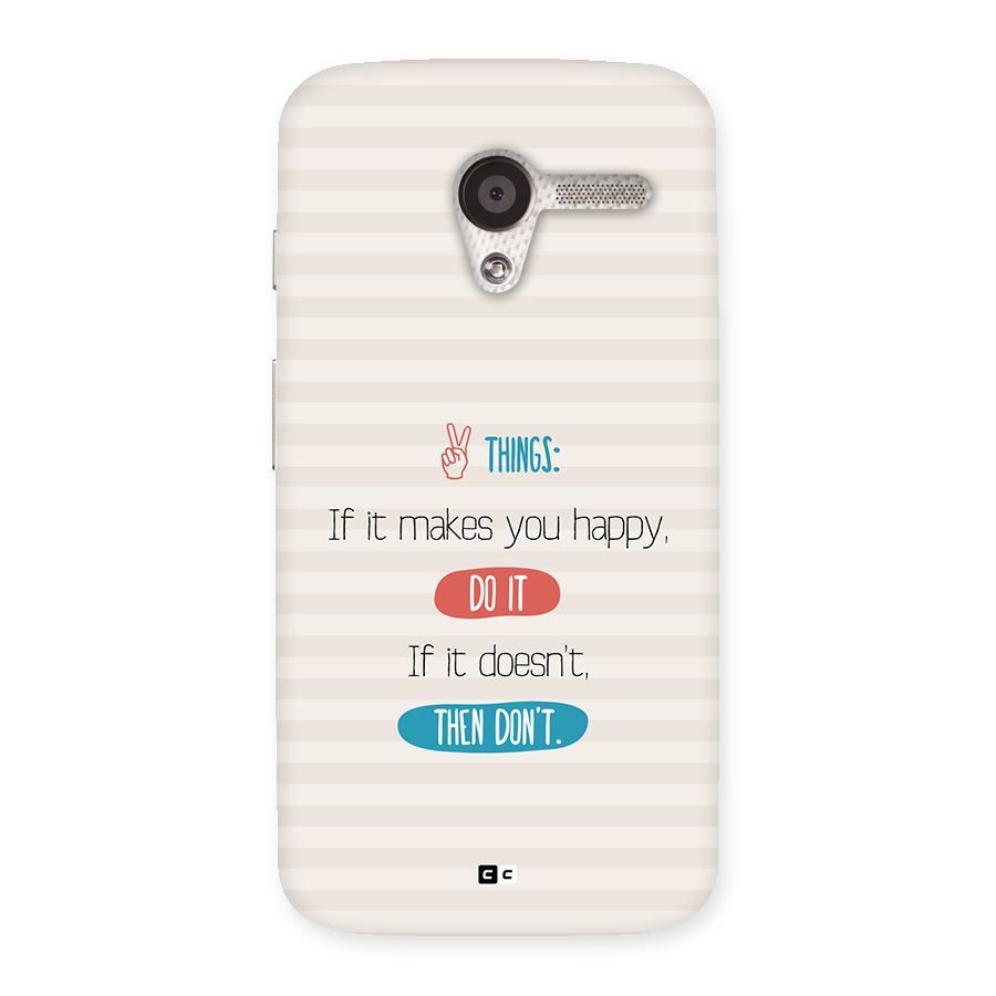Think Then Back Case for Moto X