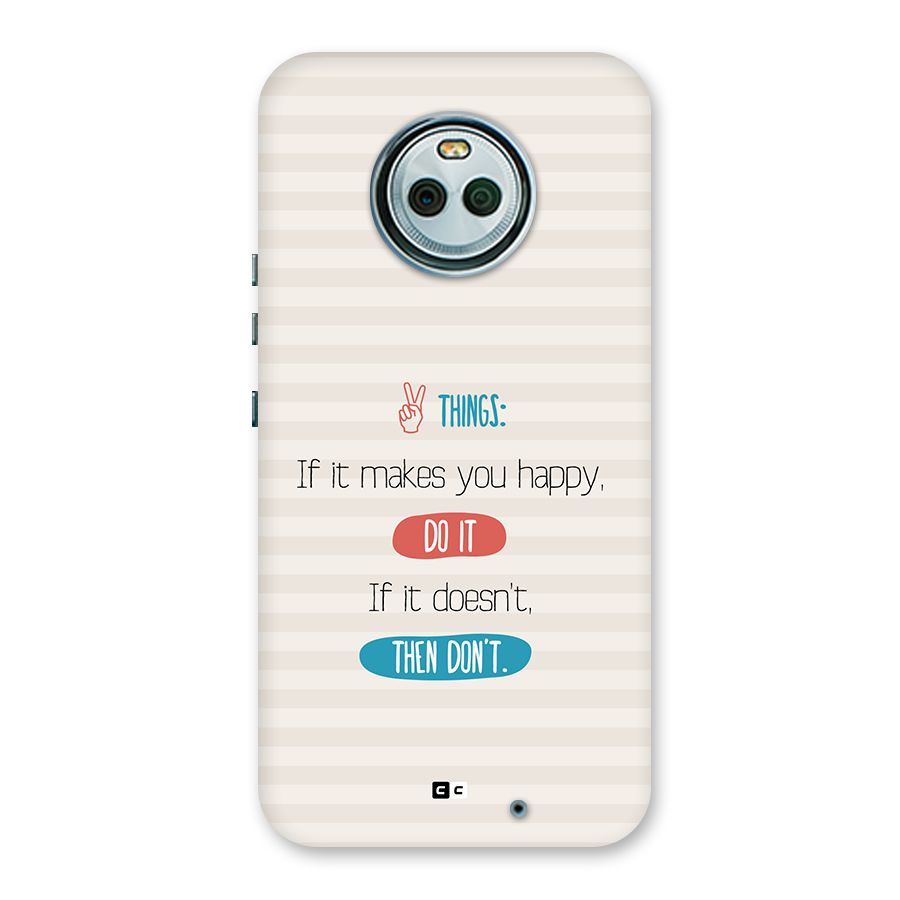 Think Then Back Case for Moto X4