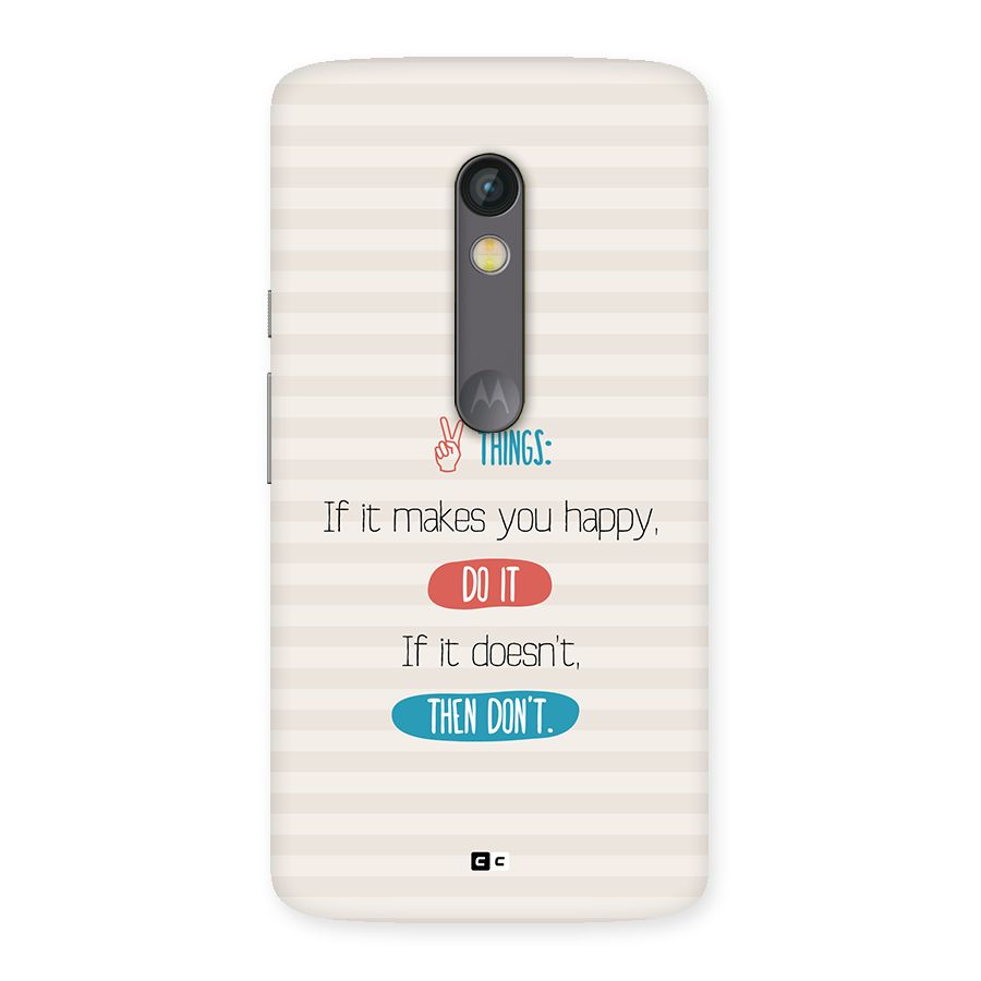 Think Then Back Case for Moto X Play