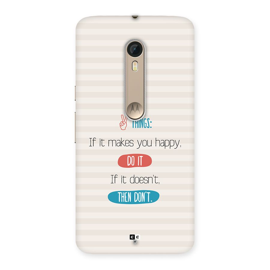 Think Then Back Case for Moto X Style
