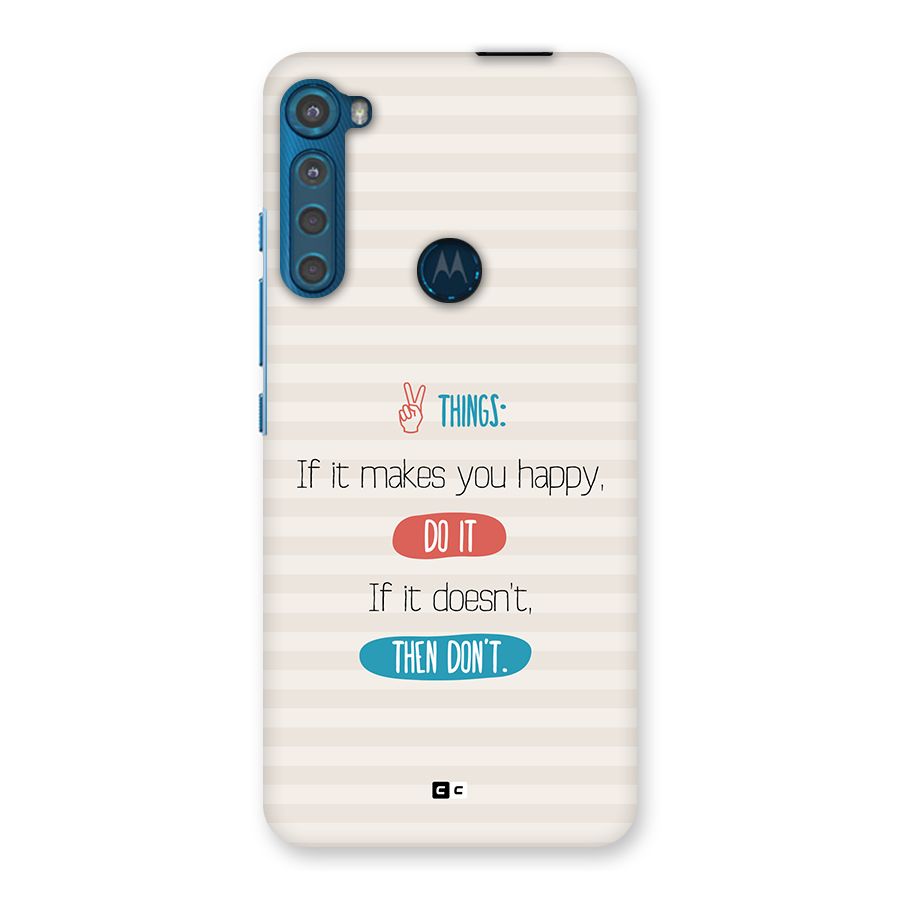 Think Then Back Case for Motorola One Fusion Plus