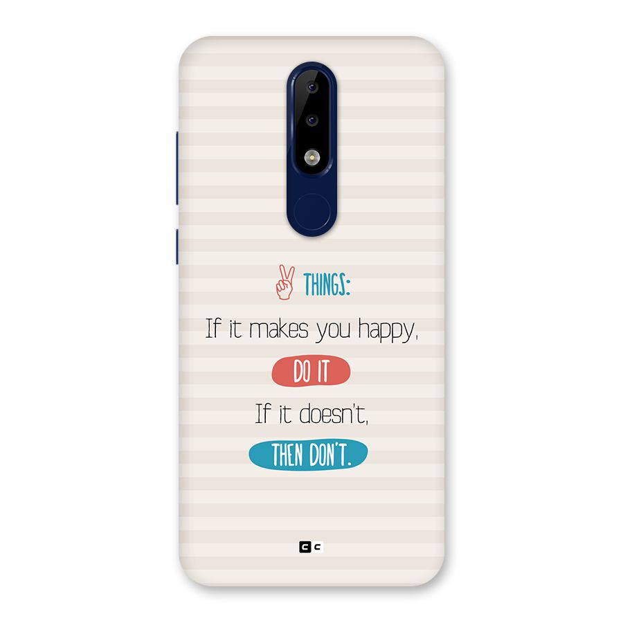 Think Then Back Case for Nokia 5.1 Plus