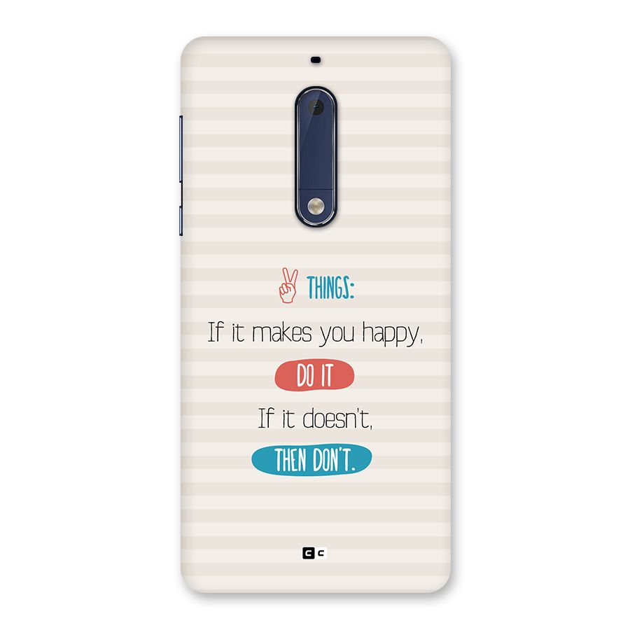 Think Then Back Case for Nokia 5