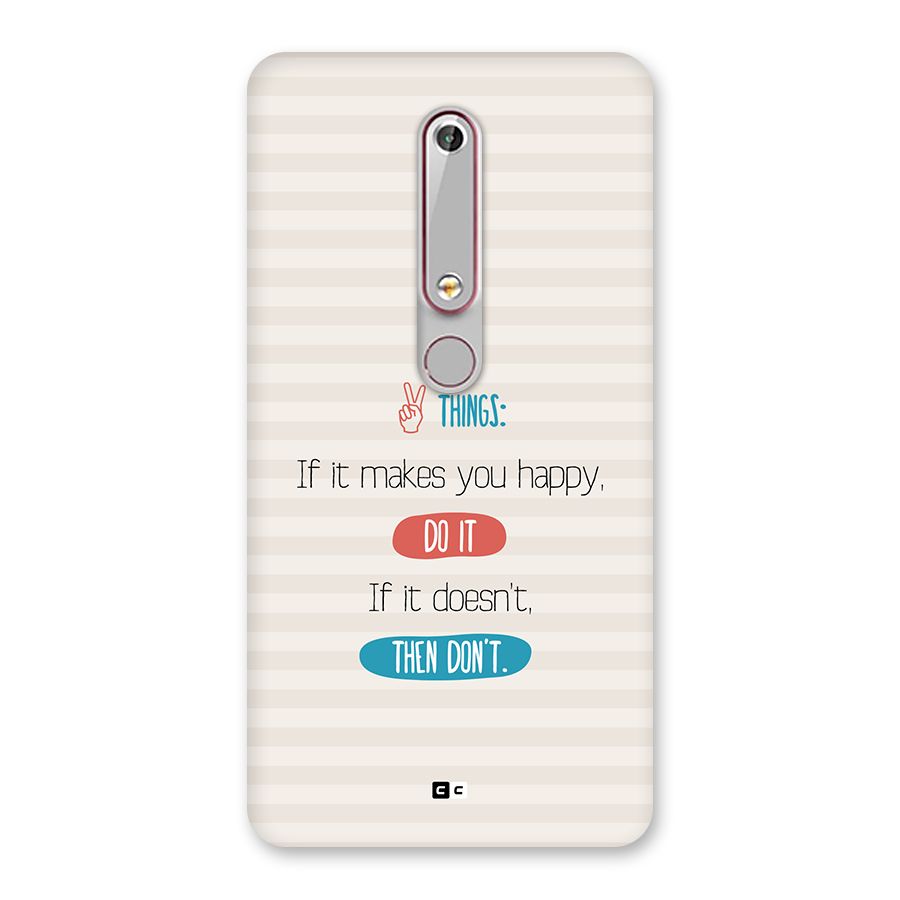 Think Then Back Case for Nokia 6.1
