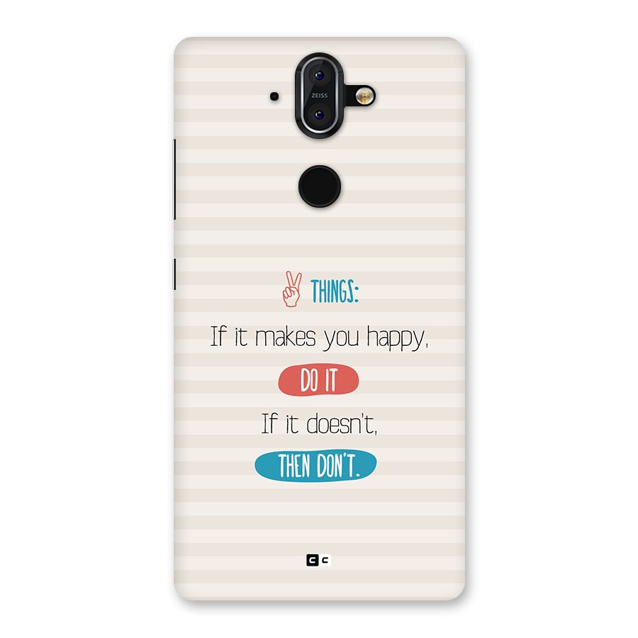 Think Then Back Case for Nokia 8 Sirocco