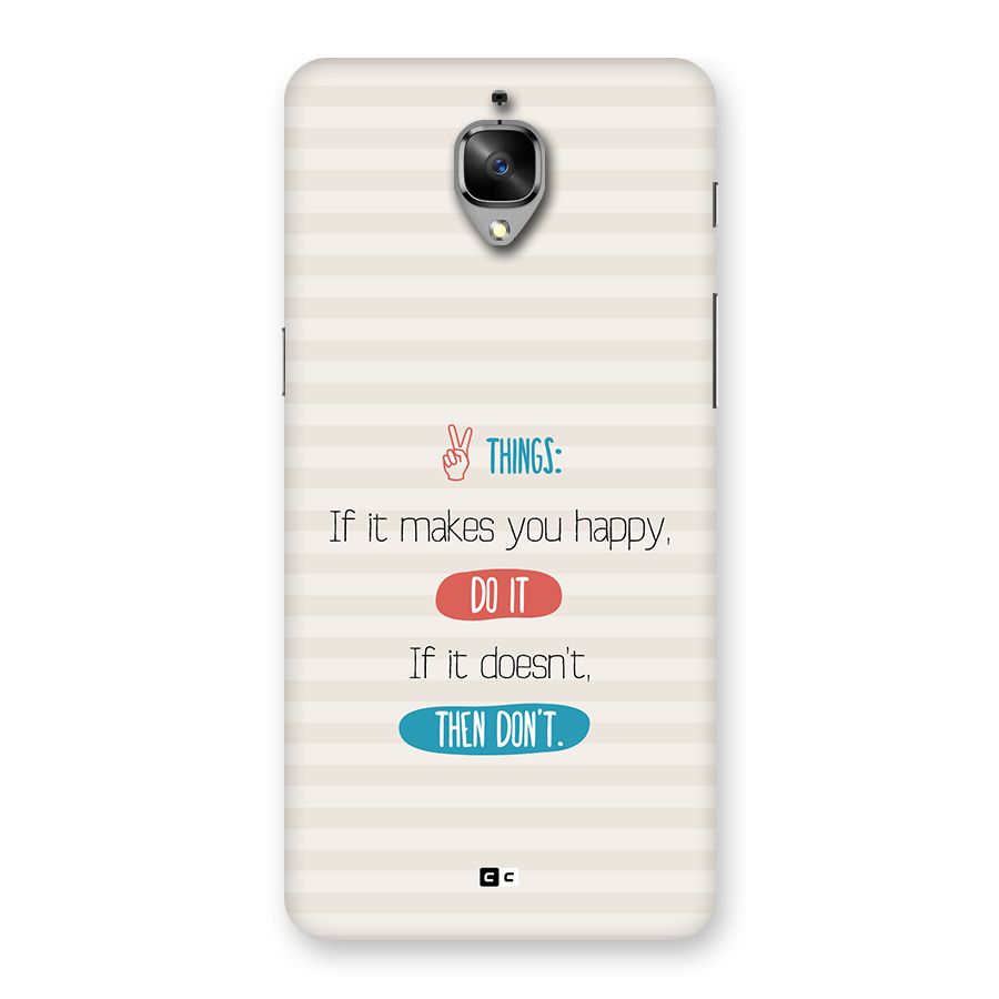 Think Then Back Case for OnePlus 3T
