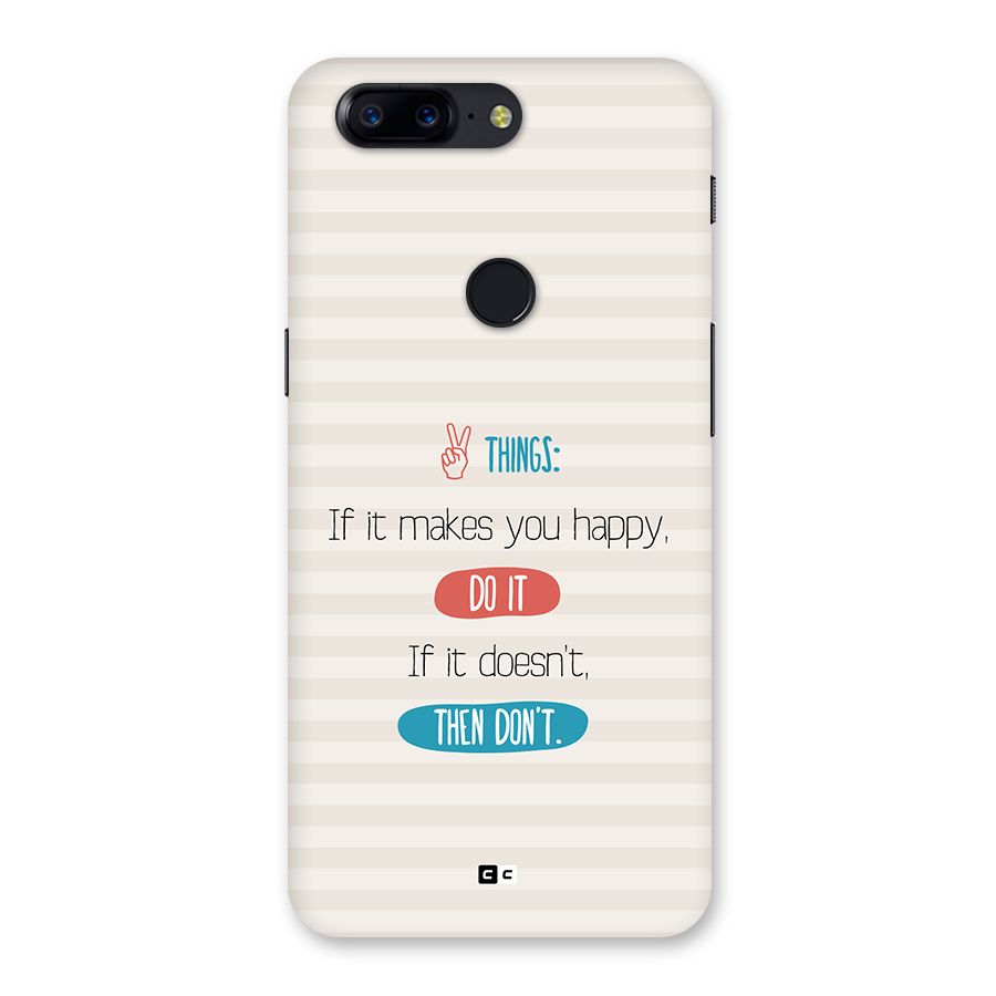 Think Then Back Case for OnePlus 5T