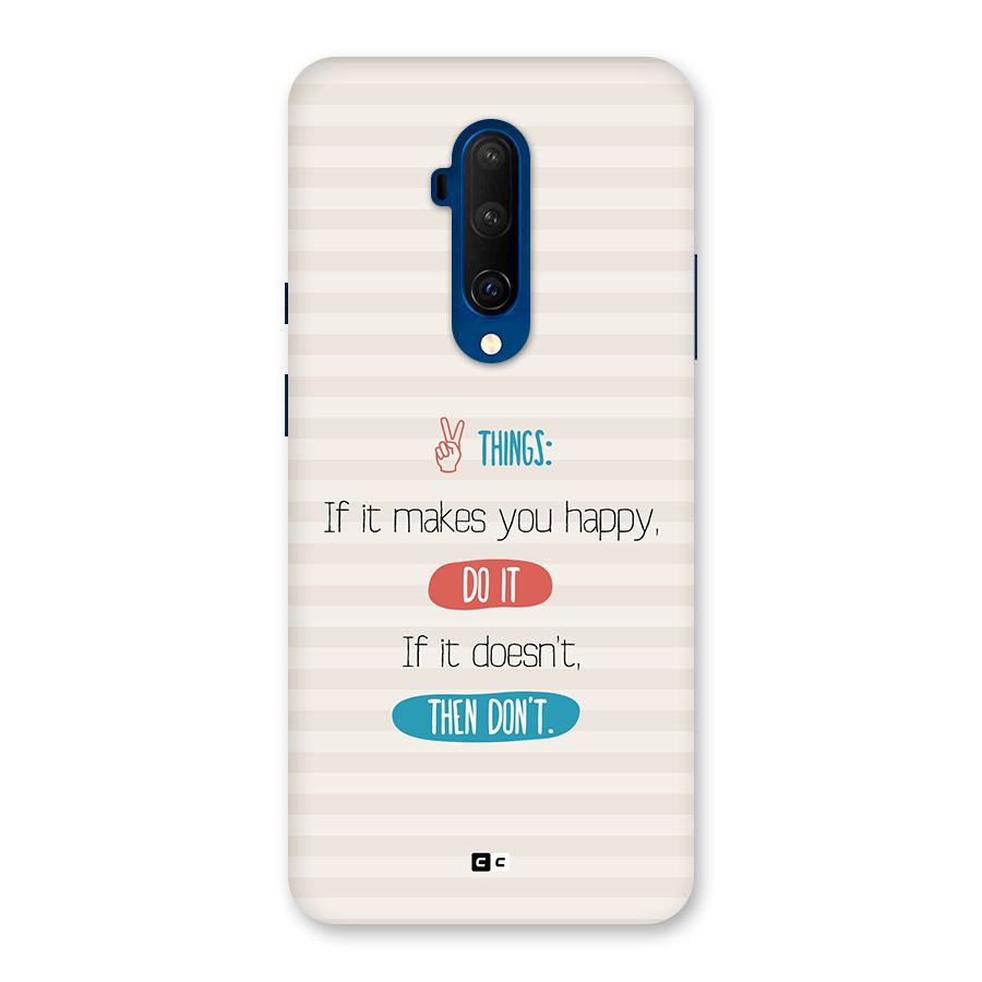 Think Then Back Case for OnePlus 7T Pro