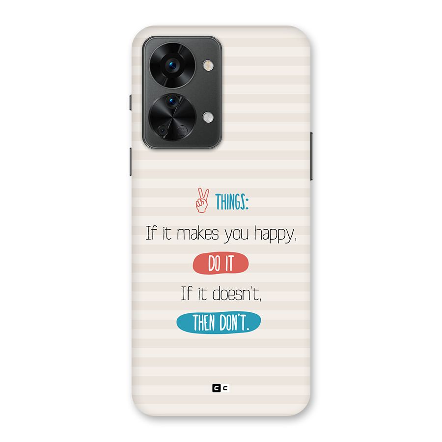 Think Then Back Case for OnePlus Nord 2T