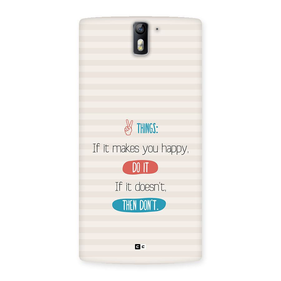 Think Then Back Case for OnePlus One