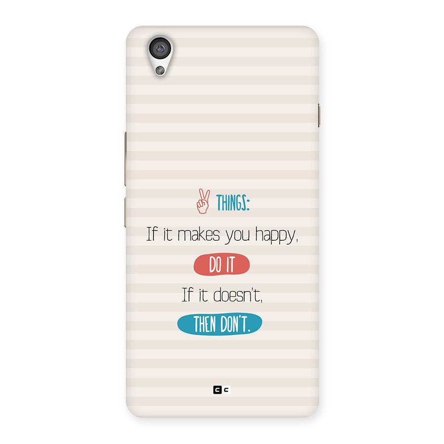 Think Then Back Case for OnePlus X