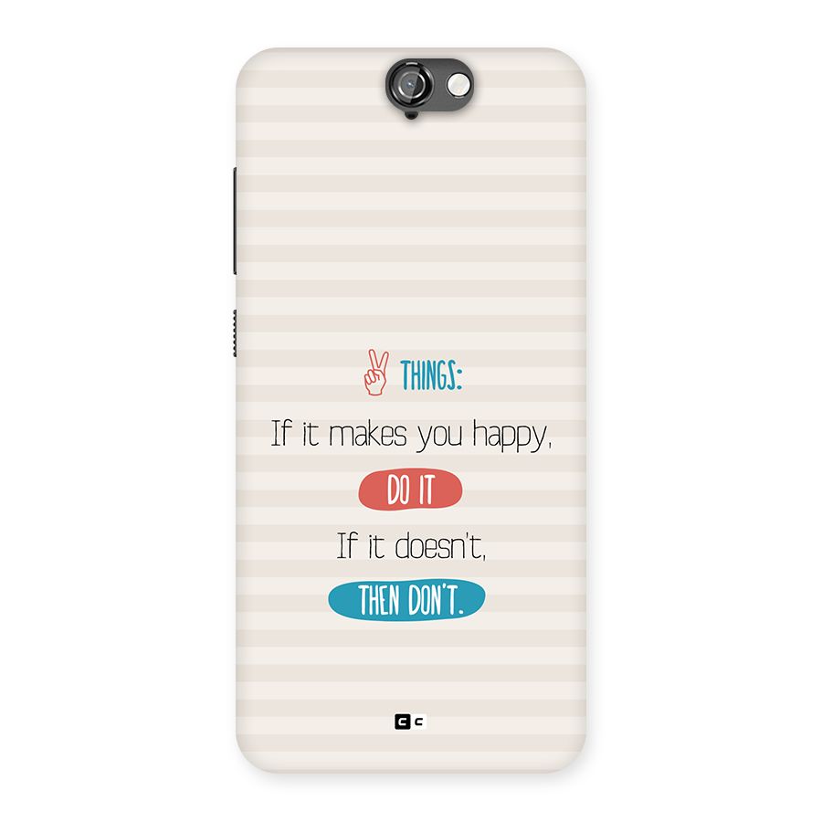 Think Then Back Case for One A9