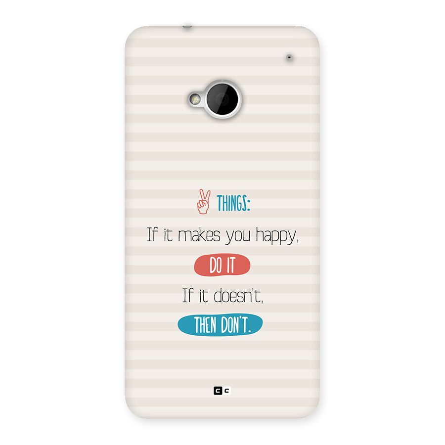 Think Then Back Case for One M7 (Single Sim)