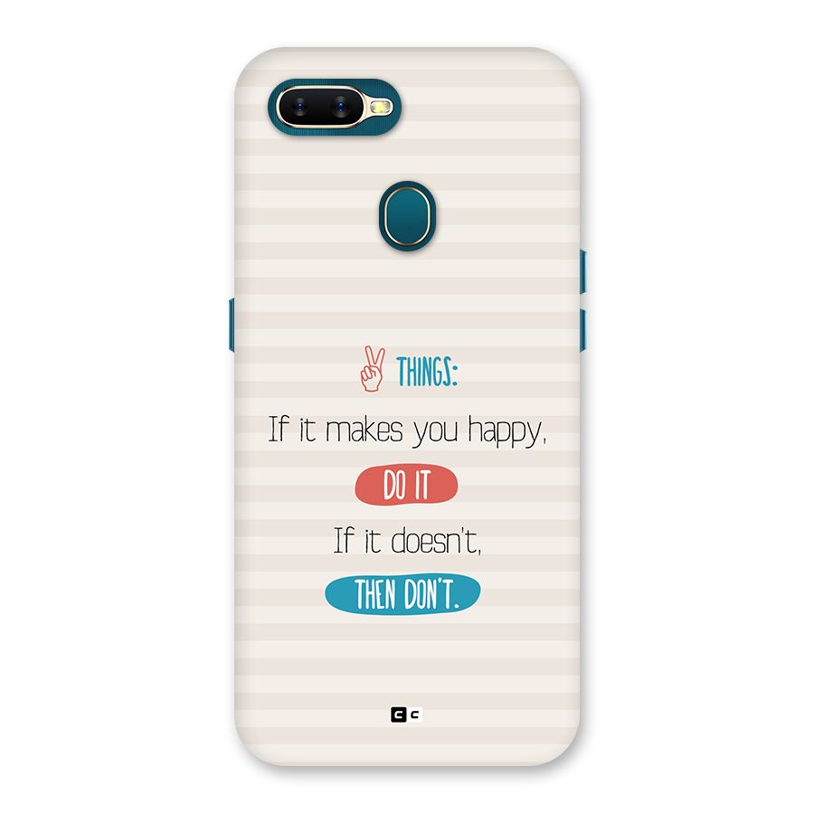 Think Then Back Case for Oppo A12