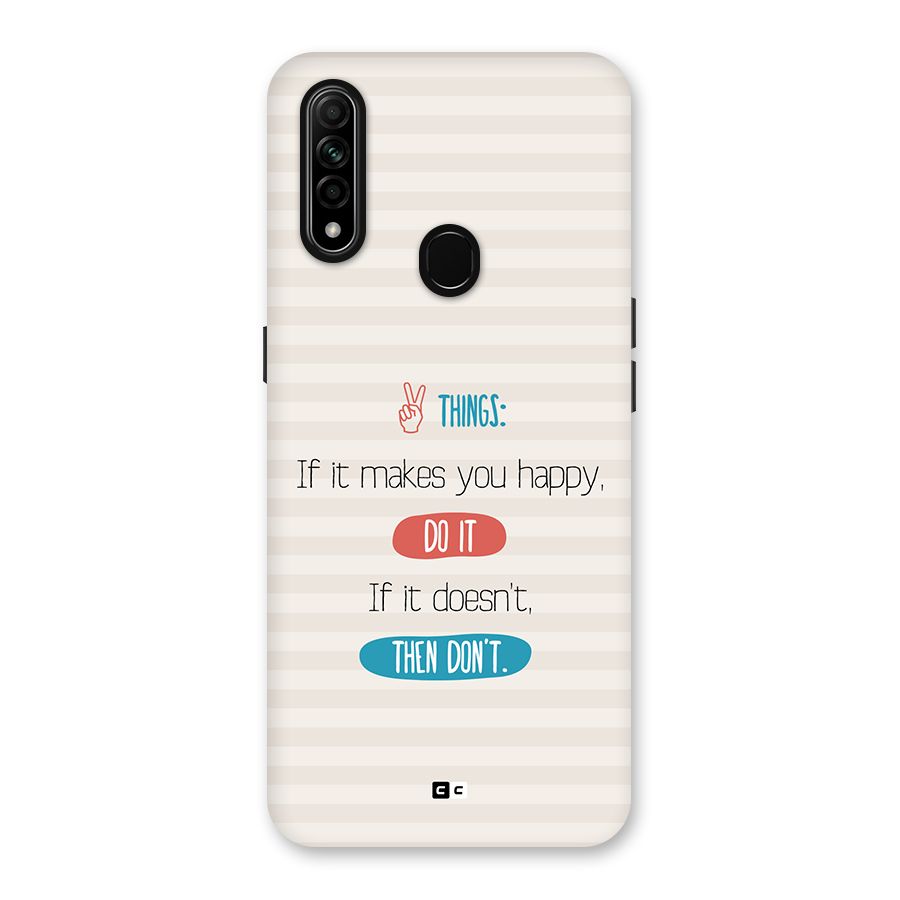 Think Then Back Case for Oppo A31
