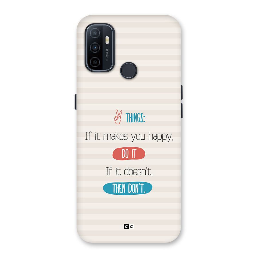 Think Then Back Case for Oppo A32