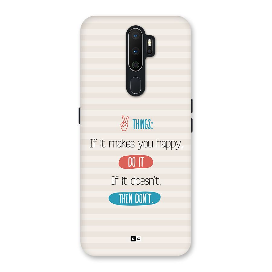 Think Then Back Case for Oppo A5 (2020)