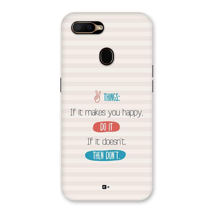Think Then Back Case for Oppo A5s