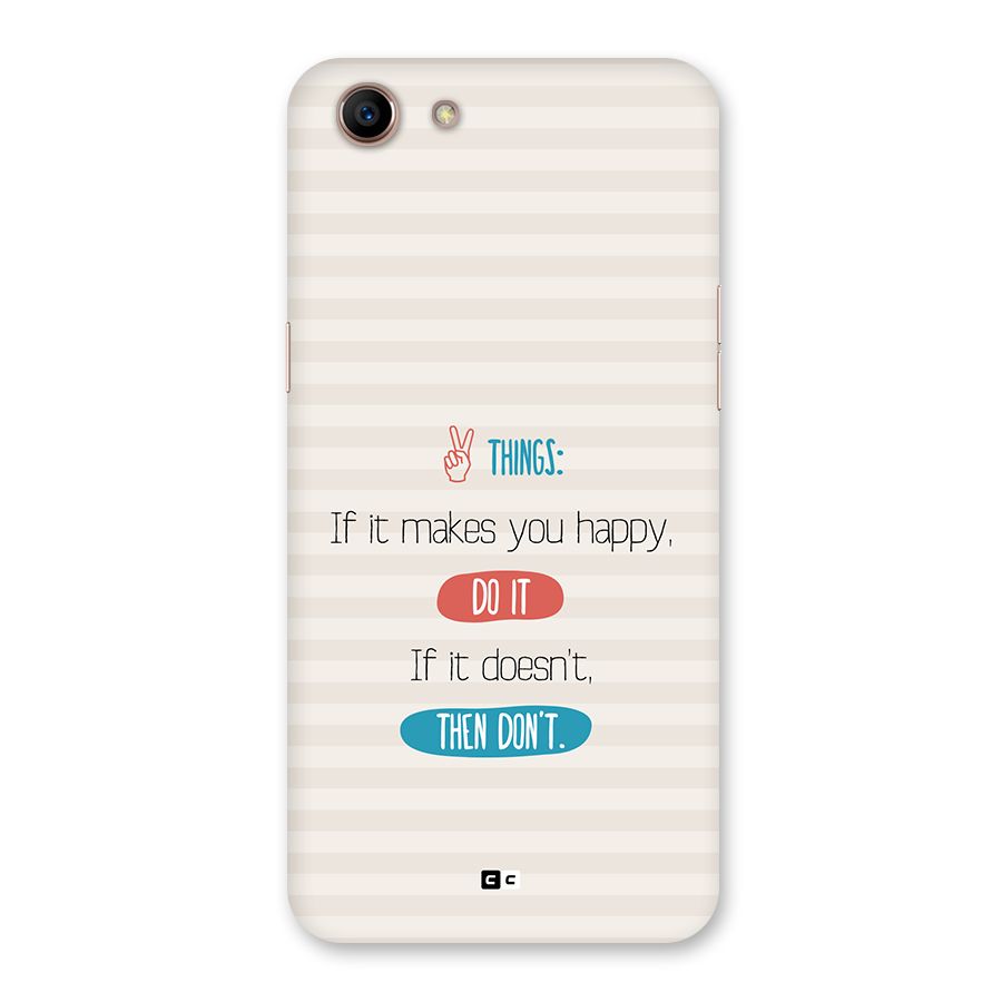 Think Then Back Case for Oppo A83 (2018)