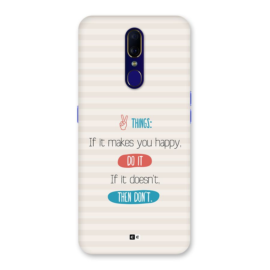 Think Then Back Case for Oppo A9