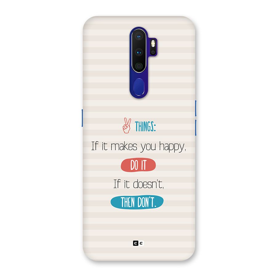 Think Then Back Case for Oppo A9 (2020)