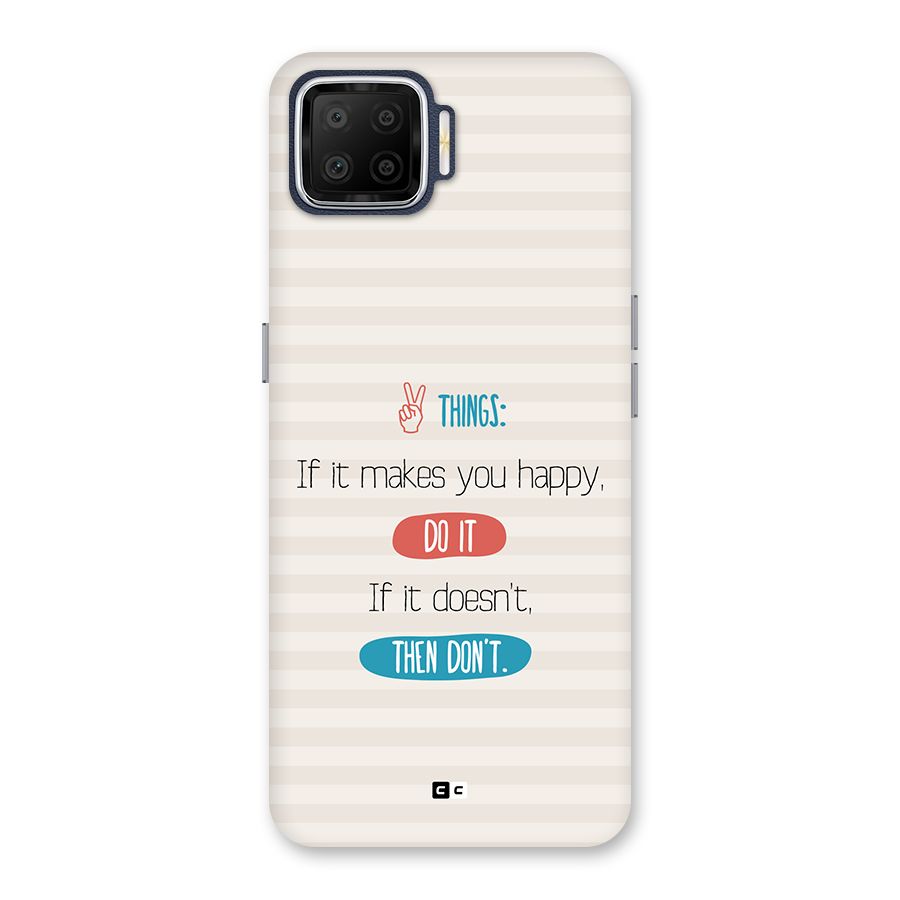 Think Then Back Case for Oppo F17