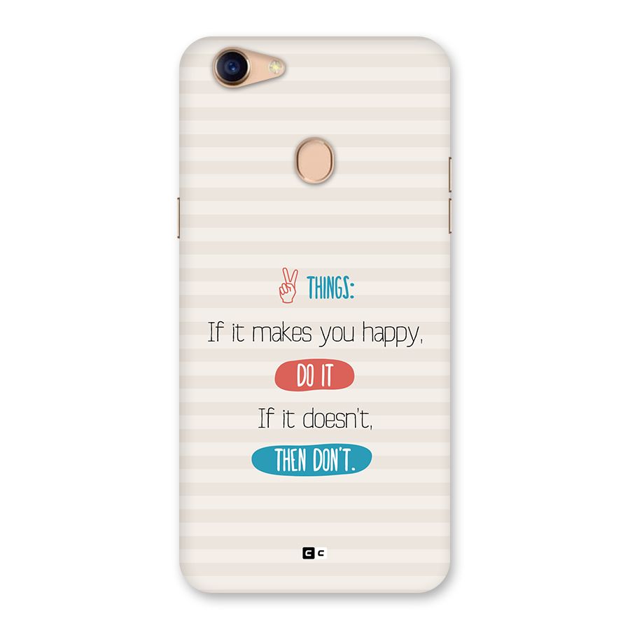 Think Then Back Case for Oppo F5