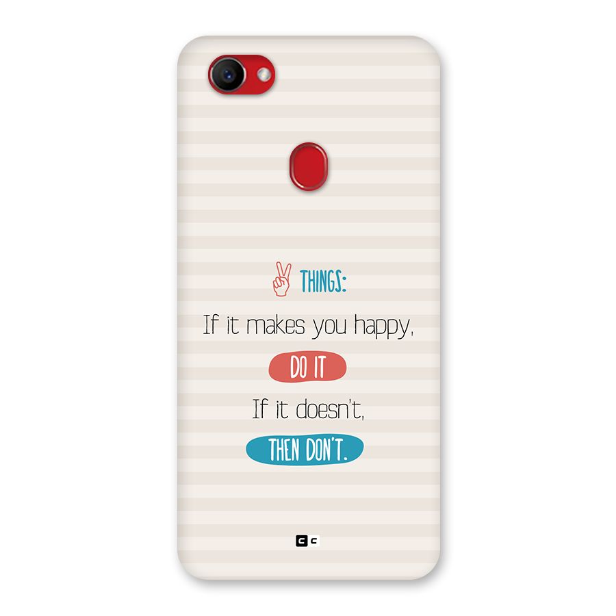 Think Then Back Case for Oppo F7
