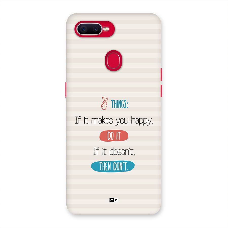 Think Then Back Case for Oppo F9 Pro