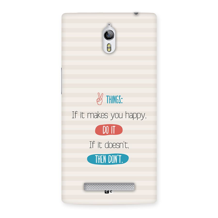 Think Then Back Case for Oppo Find 7