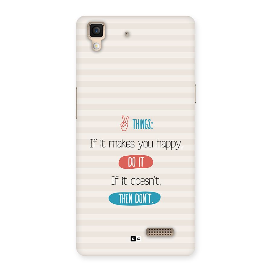 Think Then Back Case for Oppo R7