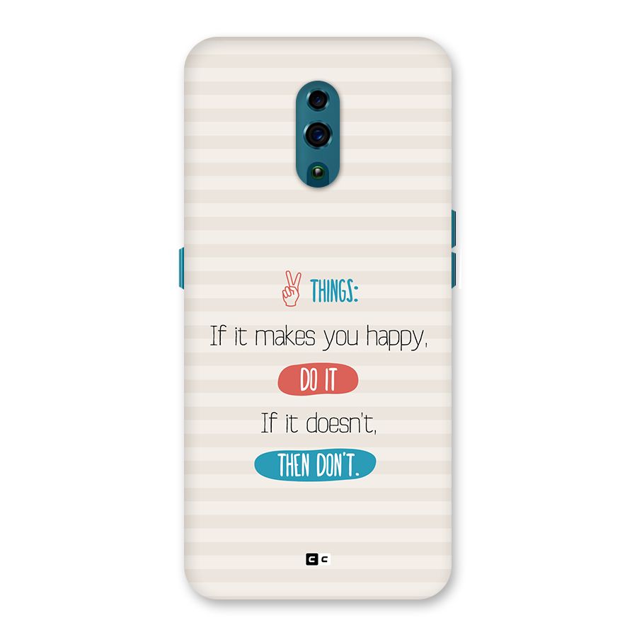 Think Then Back Case for Oppo Reno