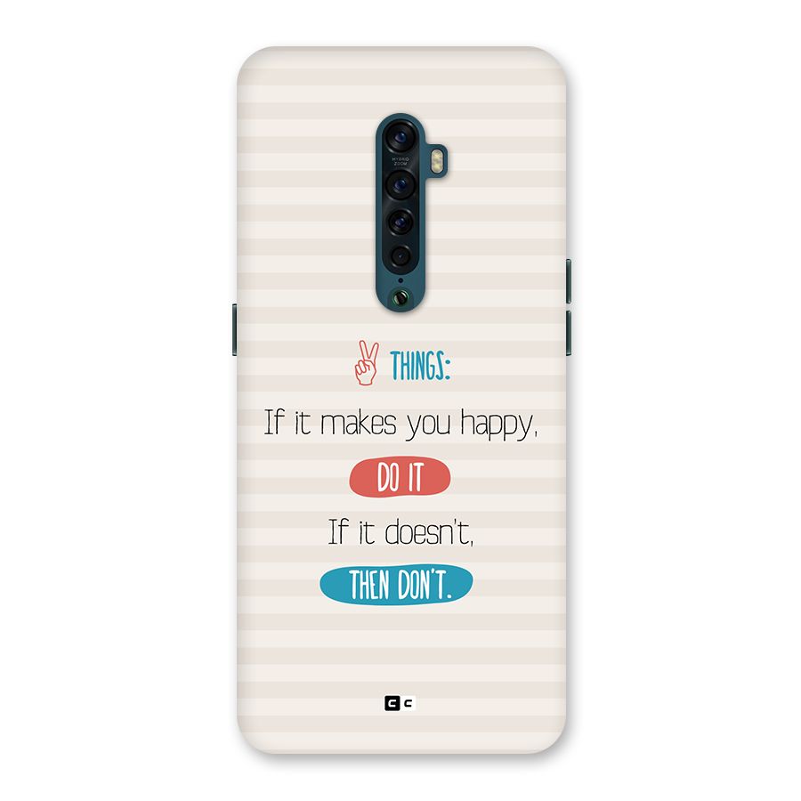 Think Then Back Case for Oppo Reno2