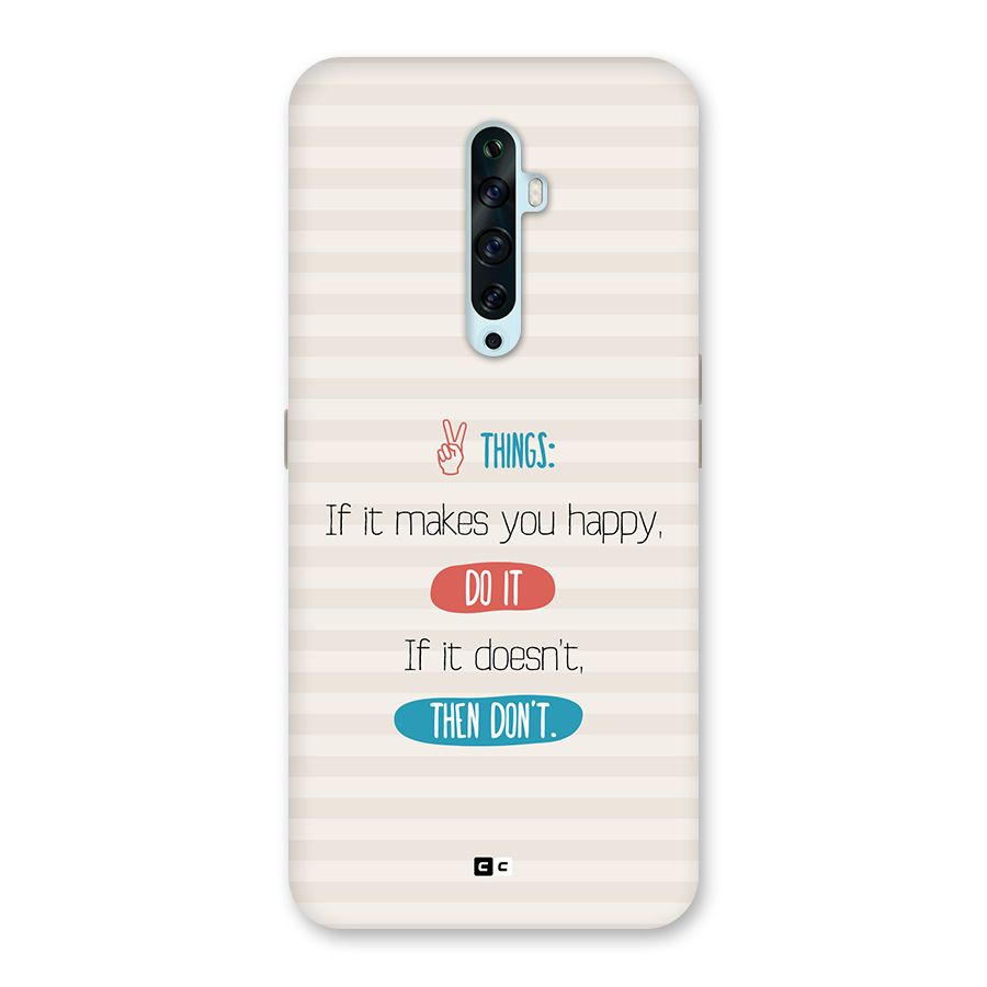 Think Then Back Case for Oppo Reno2 F