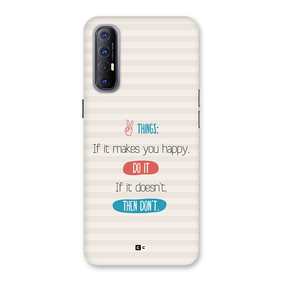 Think Then Back Case for Oppo Reno3 Pro