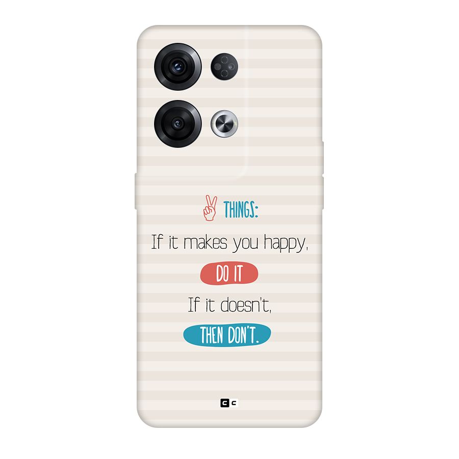 Think Then Back Case for Oppo Reno8 Pro 5G