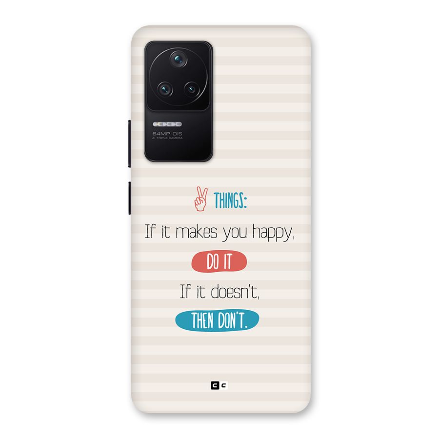 Think Then Back Case for Poco F4 5G